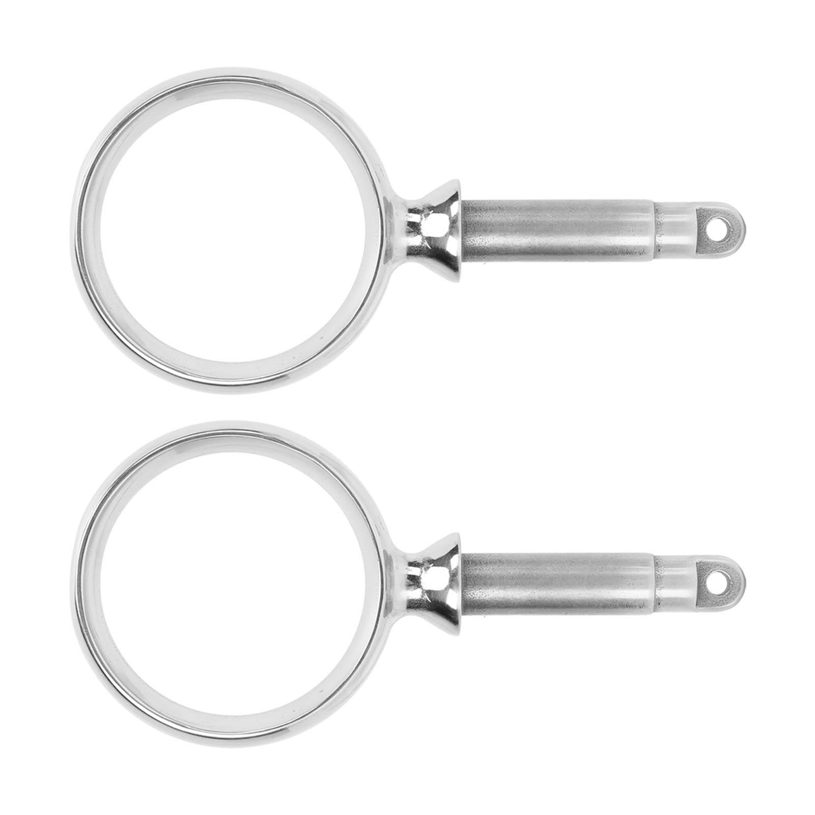 

1 Pair Boat Stainless Steel Oarlock 2 Inch ID Mirror Finish Rowlock Paddle Brackets for Standard Size Paddles