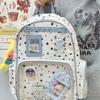 Schulranzen1011 Koreanische Version von frischem und süßem Schulranzen für Mädchen, niedliche Sternen-Bar-Schmerz-Tasche, Schüler der Sekundarstufe, Mädchen, leichter Rucksack
