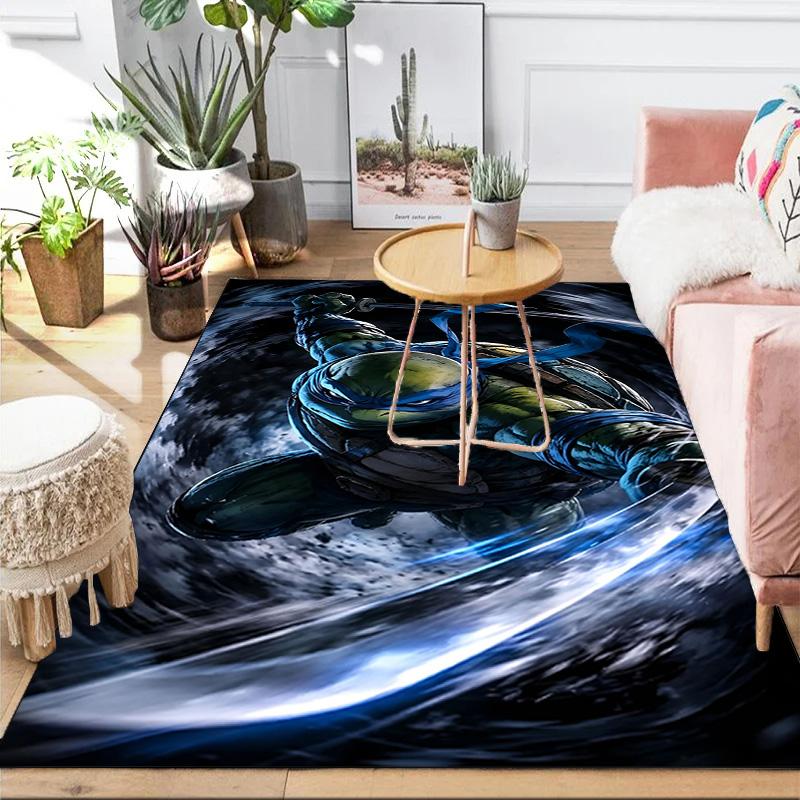 Turtles Team Adventure Area Rug Suitable for Indoor And Outdoor,Carpets for Kitchens, Homes, Offices, Living Rooms,Home Decor,Christmas Gift