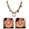Christmas Adjustable Choker Necklace for Trendy Women with Snowman and Garlands Bowknot Pendant Clavicle Chain