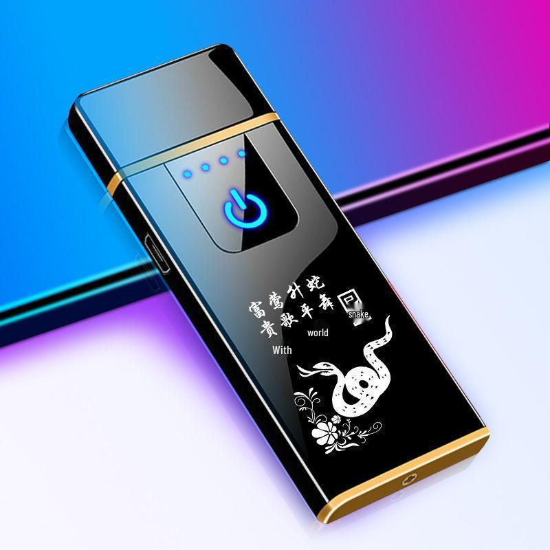 Windproof Zodiac Engraved Electronic Lighter – Unique Gift for Boyfriend
