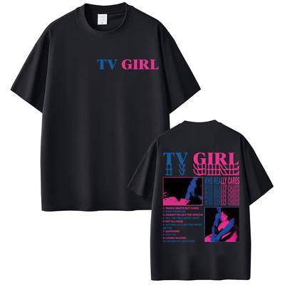 Tv Girl Whi Peally Cares Tour 2025 Album Graphic T-shirt Men Women Fashion Aesthetic T Shirts Casual Oversized Short Sleeve Tees