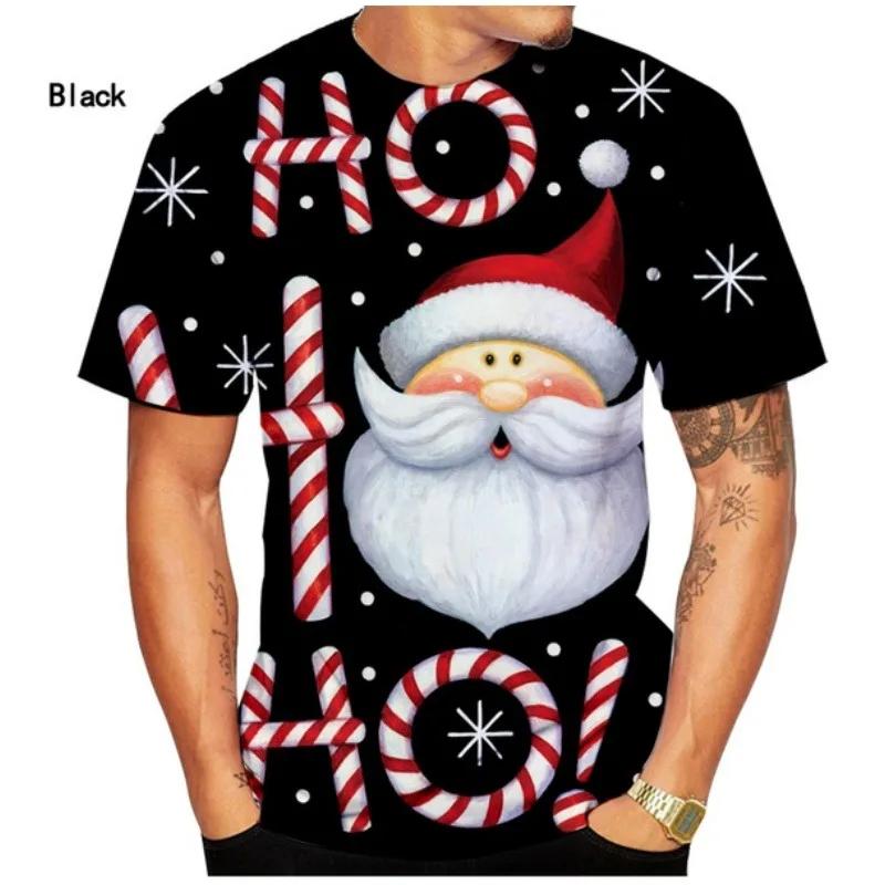 Veselé Vánoce 3D Tisk Tričko Pánské Dámské Módní Trička Dětské Hip Hop Topy Trička Santa Claus Tričko Vtipné Sněhulák Tričko Červené