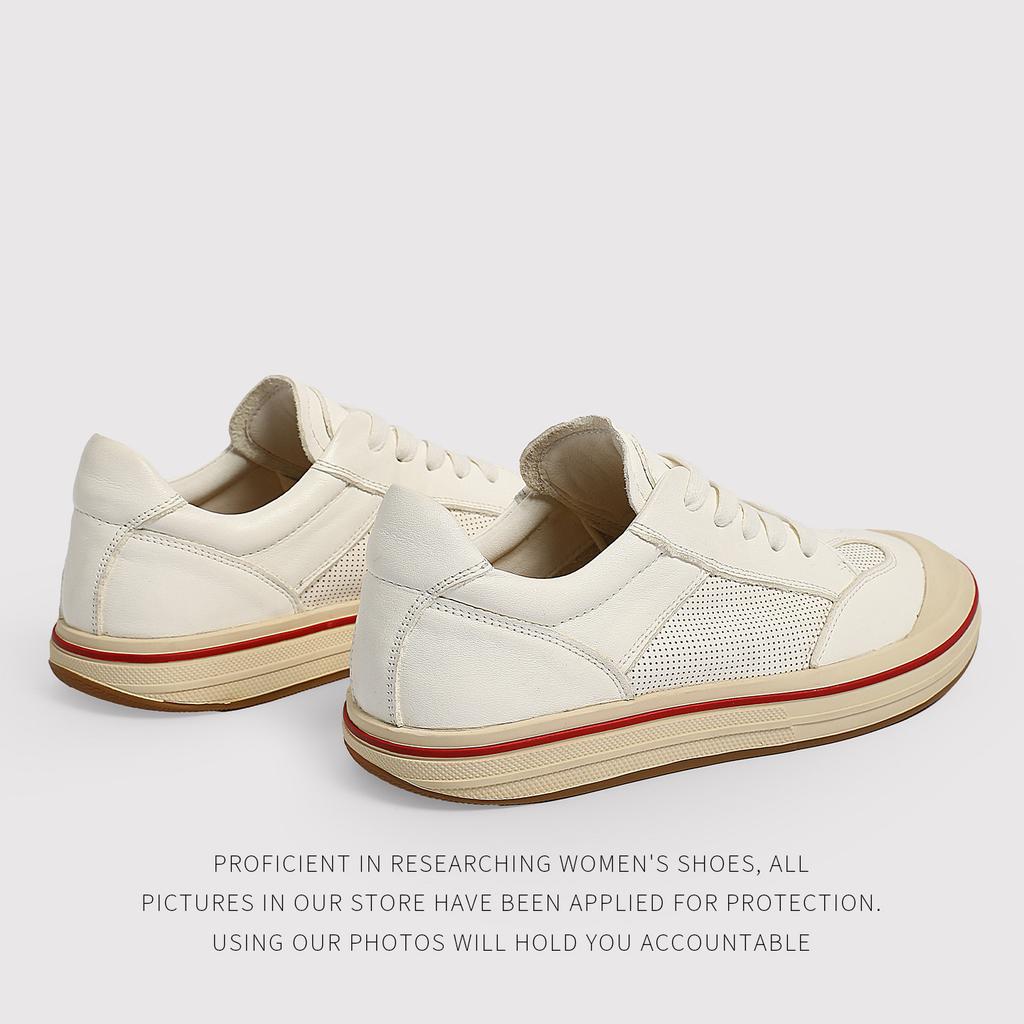 Cowhide Little White Shoes Board Shoes Fashion Casual Versatile Women'S Shoes European Goods