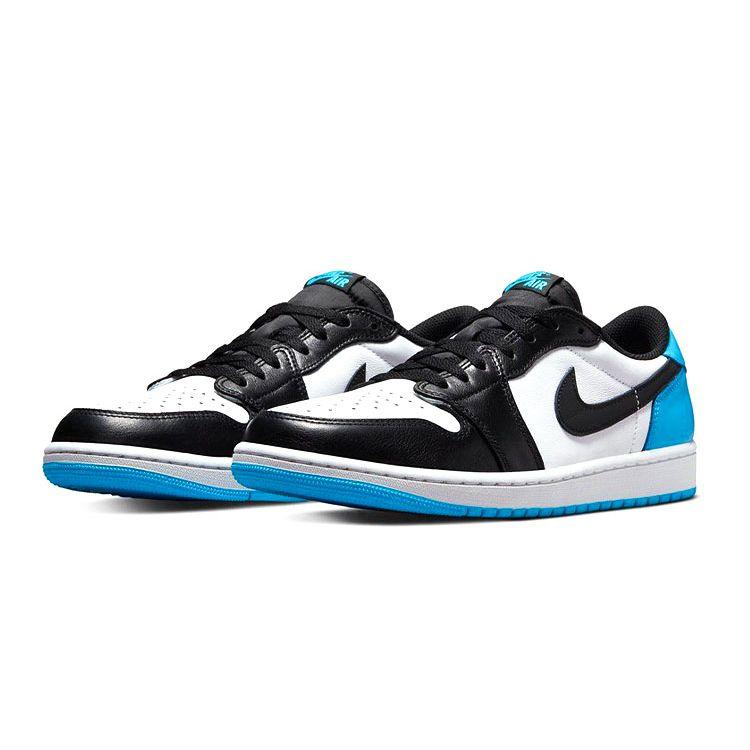 Air Jordan 1 Retro Low OG GS UNC Kids Sneakers White Dark-Powder-Blue Black CZ0858-104
