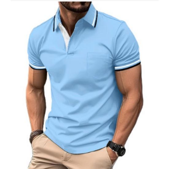 Pánské polo tričko s krátkým rukávem 3D digitální tisk Business Casual knoflíkové polo tričko