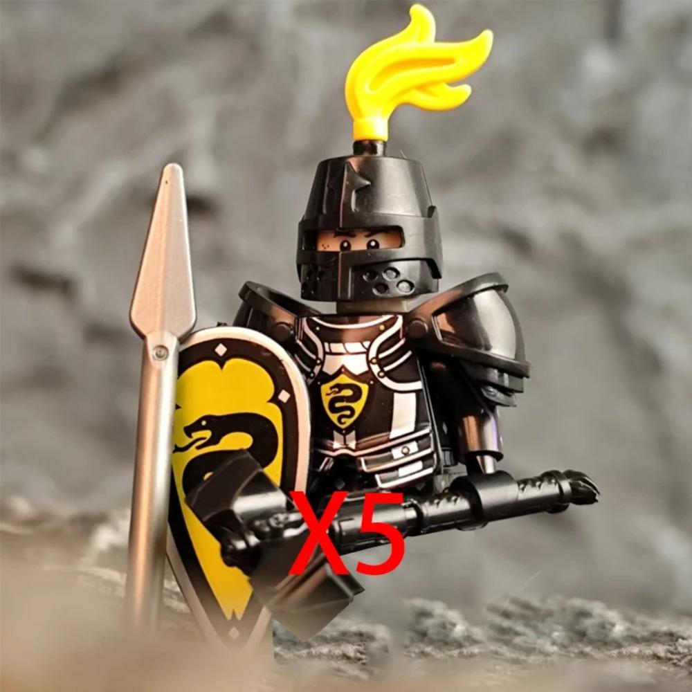 Figuras de Soldados de Castelo Militar Medieval Blocos de Construção Roma Cavaleiro Leão Arma Guerreiro Espada Infantaria Capacete Modelo Tijolos Brinquedos