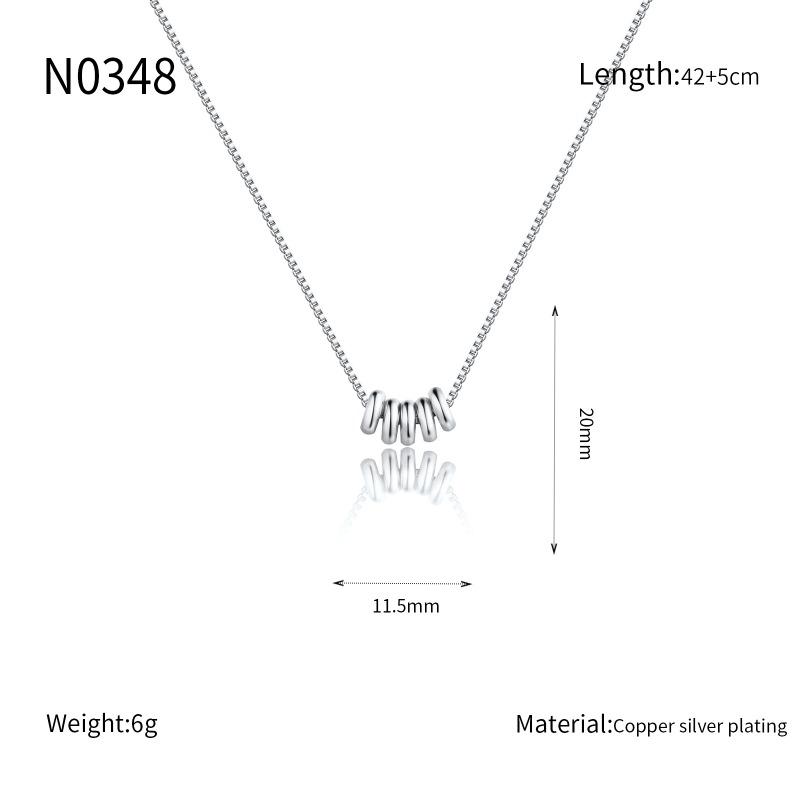 Simple High-end Disc Necklace Gold Golden Snake Chain Bead Necklace Niche Jewelry 1Pcs серебряный