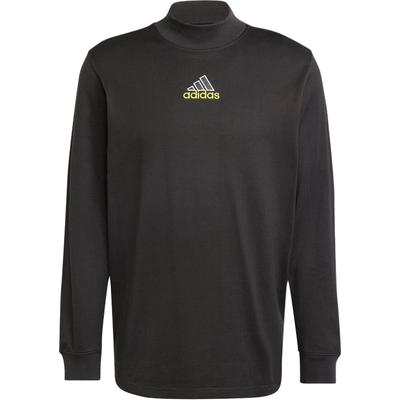 Long Sleeve Mock Neck Q1 Long-Sleeve Top Black Men Streetwear JD5401