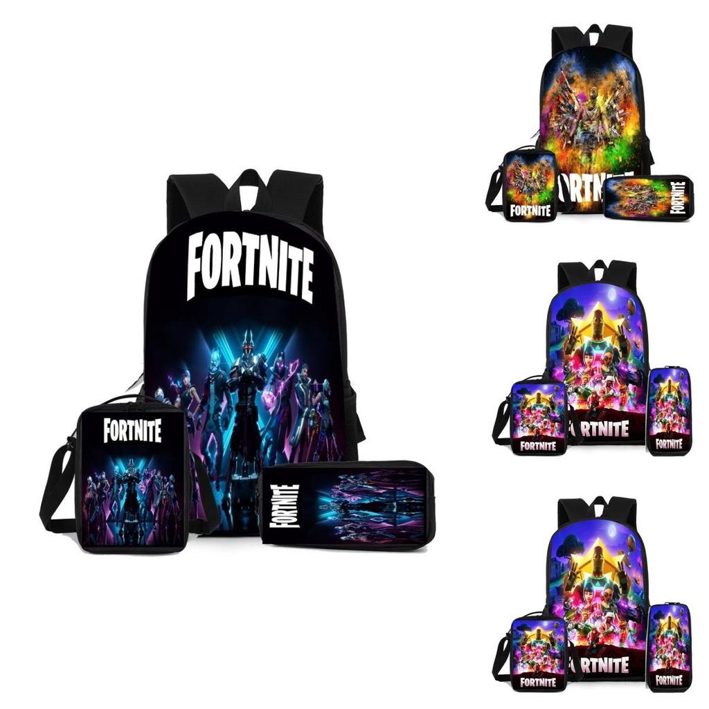 Fortnite Schultaschen-Set Hohe Kapazität Verschleißfest Atmungsaktiv Perfekt für Teenager