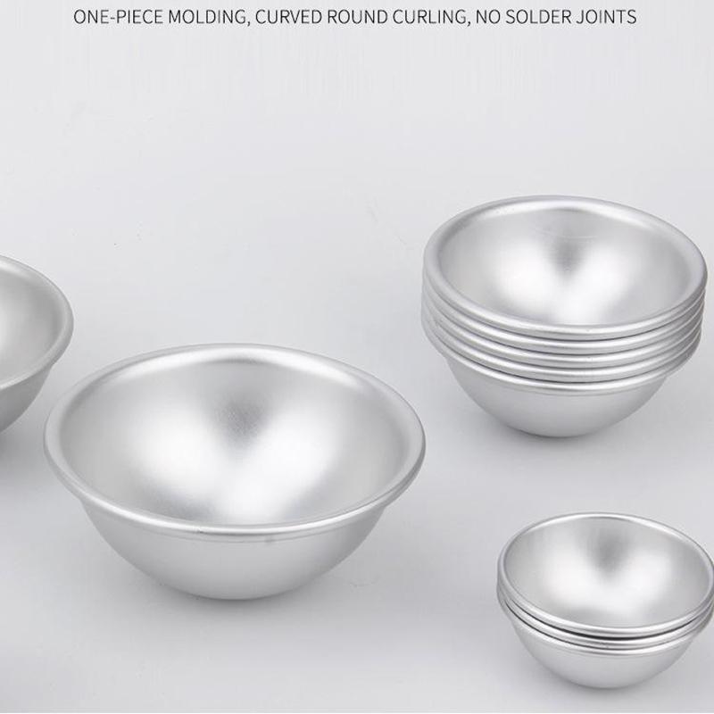 Practical Daifuku Dessert Bomb Mold Pan Tin Baking Cake Pastry Mould Snowball Mochi Mold 3D Aluminum Ball