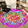 1PC Psychedelic Heart Office Round Rug, Non slip, Soft and Durable Office Rug for Interior Decoration, Perfect for Office
