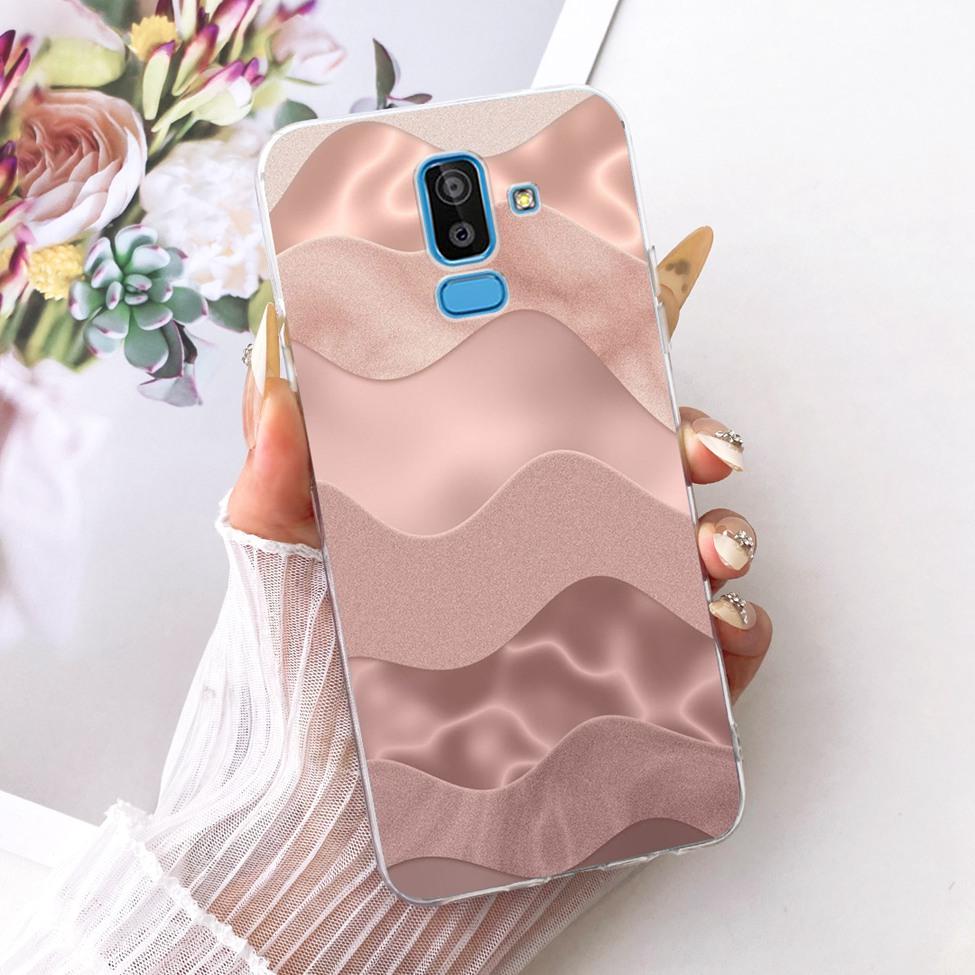 Clear Cover For Samsung J8 2018 Case SM-J810G Cute Cat Fashion Butterfly Funny 2D Painted Casing For Samsung Galaxy J8 2018