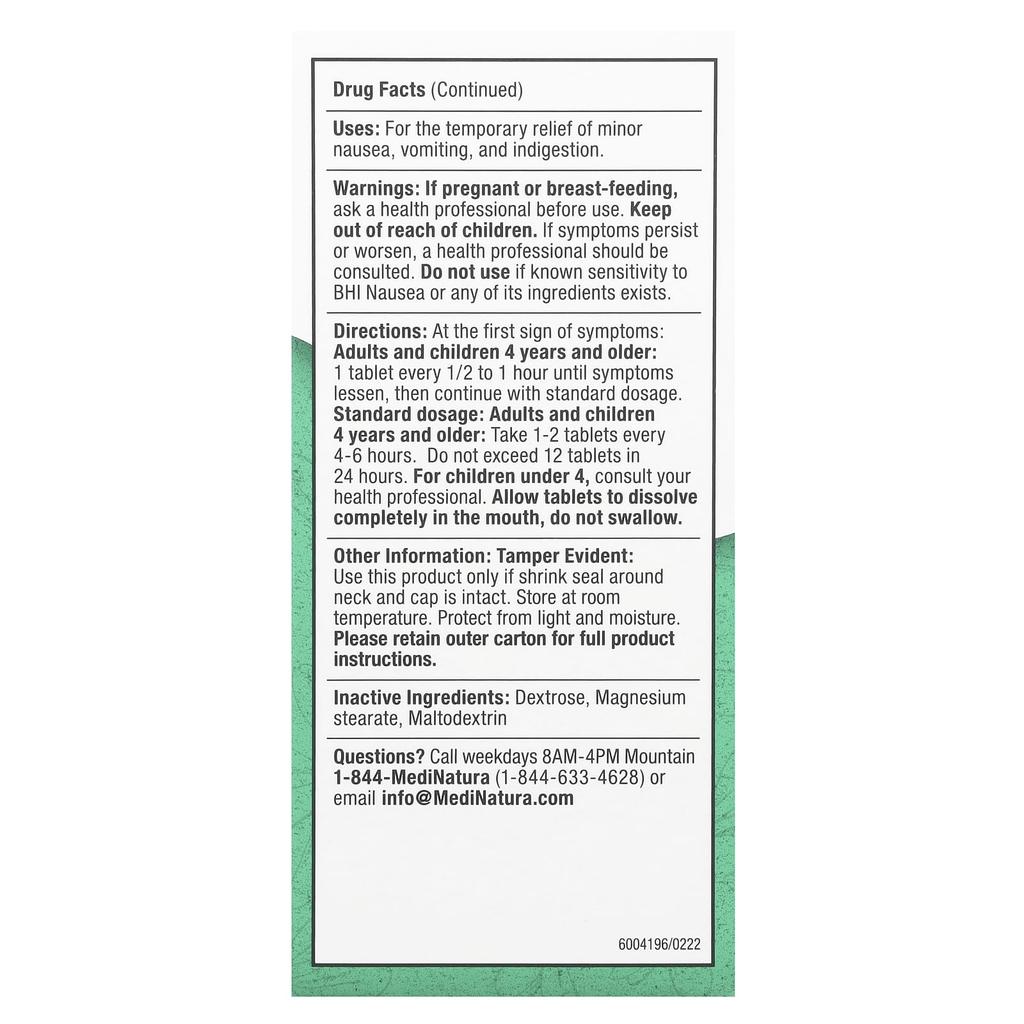 Bhi, Anti-Nausea Tablets, 100 Tablets