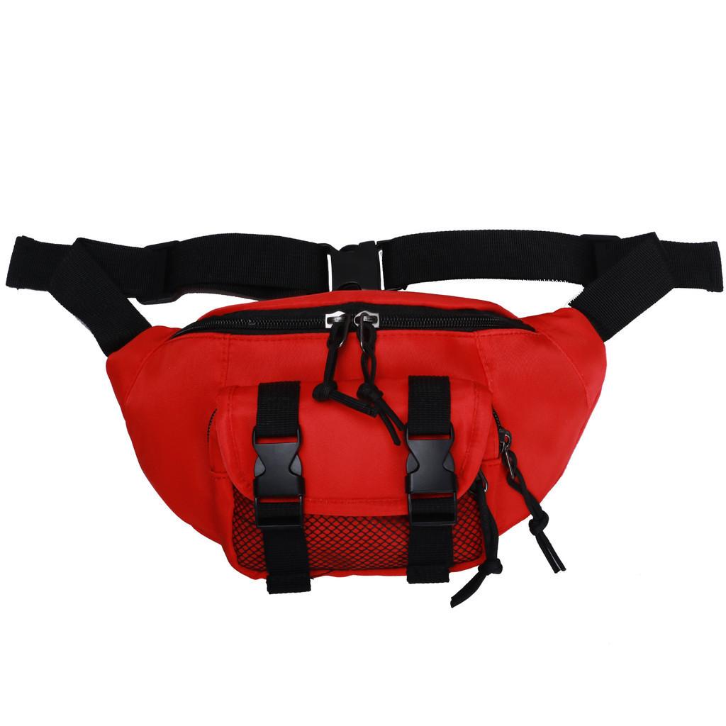Стильная корейская версия мини детской поясной сумки из мягкого холста для мальчиков и девочек с водонепроницаемыми свойствами красный