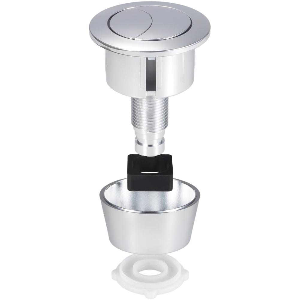 Flush Valve Adapter Dual Flush Button Bathroom Renovation ABS Plastic Construction Manual Setup Modern Design Sleek Aesthetics