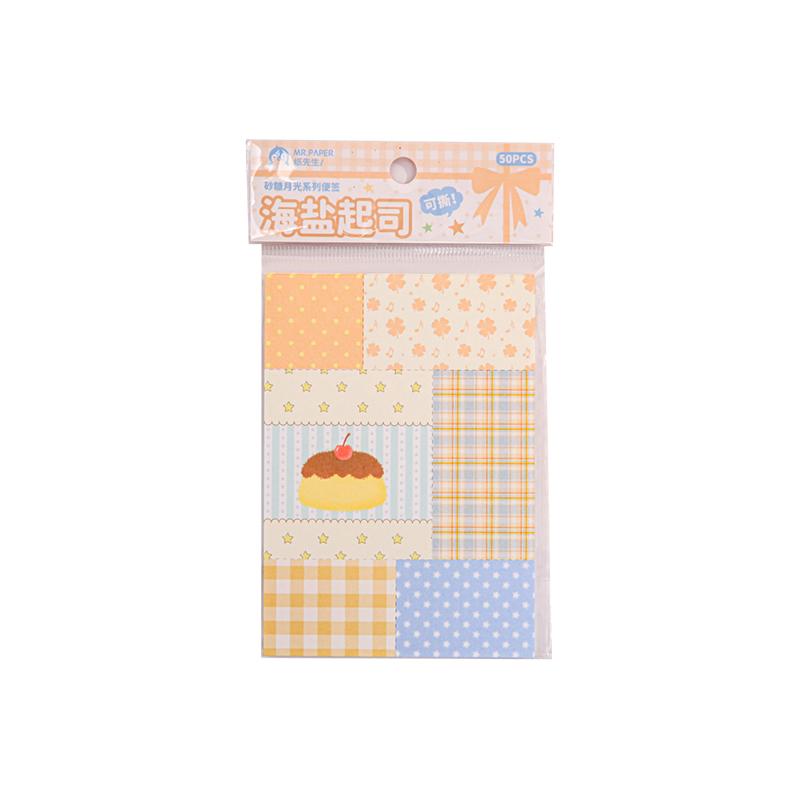 

50Pcs cute cartoon Square Memo Pads High quality writing Paper To Do List Journal Note Paperlaria DIY Material Office Stationery