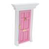 1:12 Ușă din Lemn pentru Păpuși Ușă Miniatură Exquisită Model Mobilier Jucărie pentru Joc de Rol Roz
