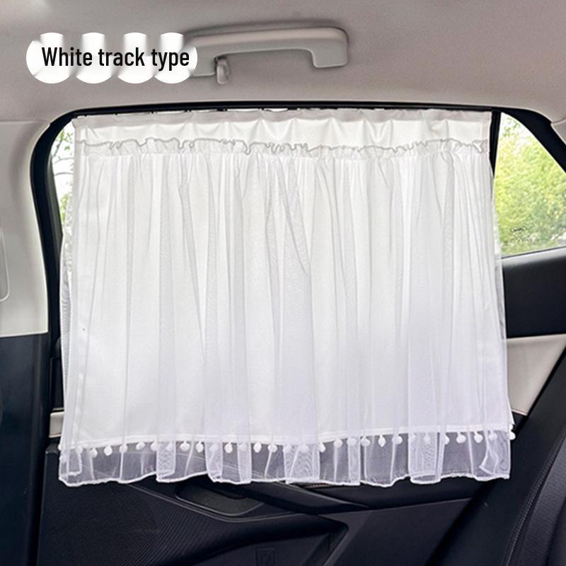 Baby Car Sunshade: Cute Lace Side Window Curtain for Sun Protection & Privacy