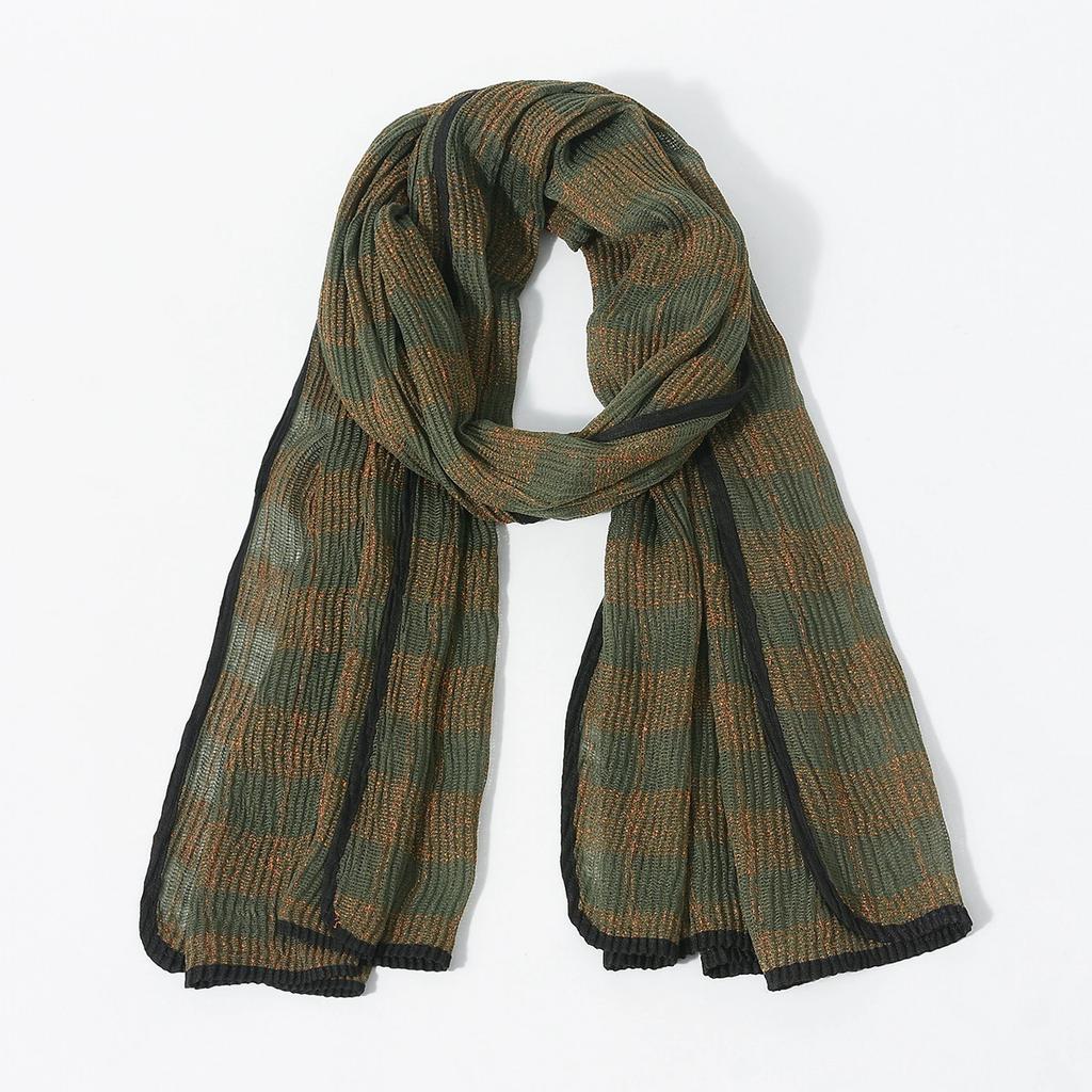 Men's Contrasting Plaid Scarf New Vintage Good Feeling Soft And Warm Scarves For Retail And