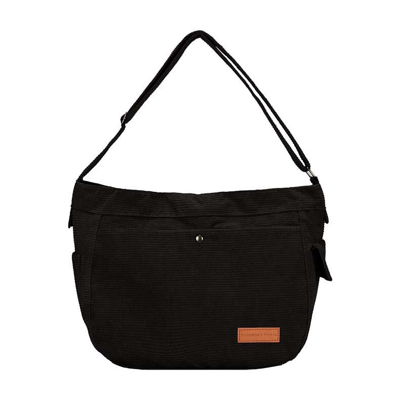 

2024 большая вместительная сумка женская новая мода вельветовая сумка через плечо большая сумка высокого класса сумка-тоут прилив чёрный