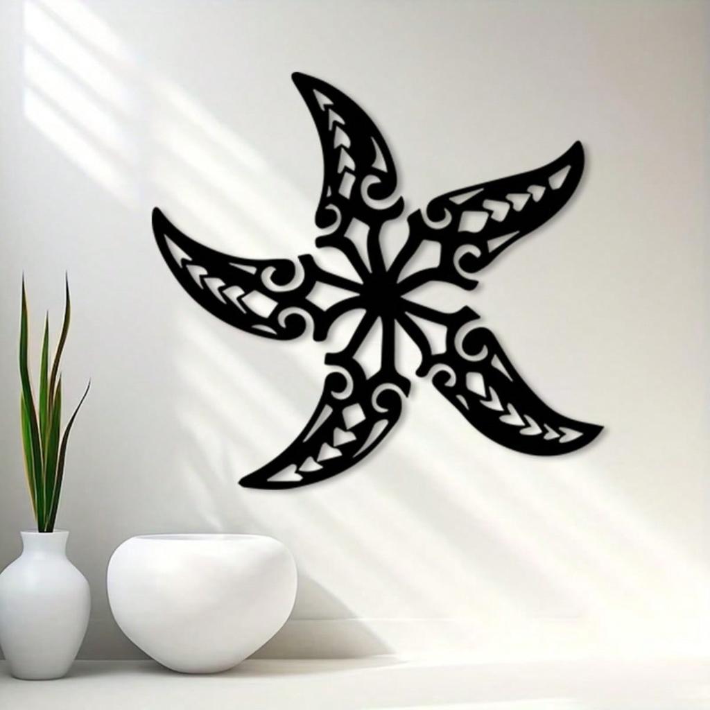 Vintage Metal Wall Art Durable Outdoor Iron Statue for Garden Poolside Decor Holiday Gift