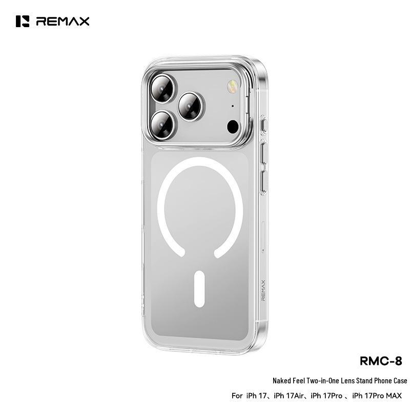 Remax Magnetic Transparent Phone Case with Lens Stand for iPhone 17/16