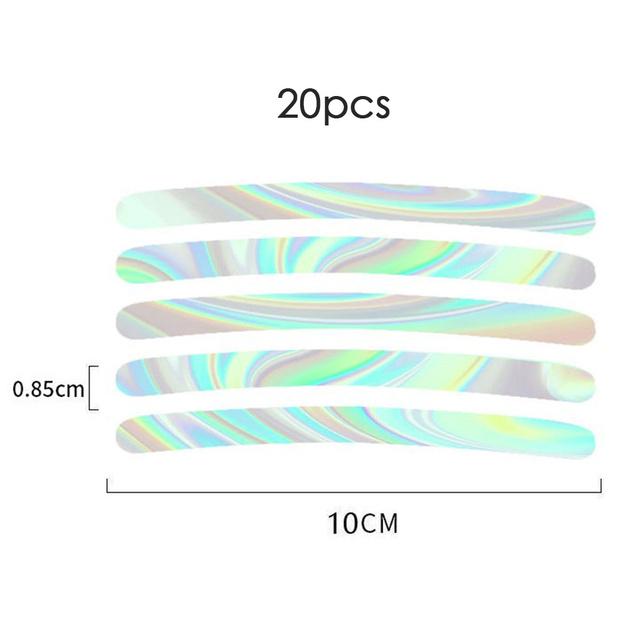 5/20pcs Car Wheel Hub Reflective Sticker Tire Rim Reflective Strips Luminous Sticker for Night Driving Car-Styling Accessories