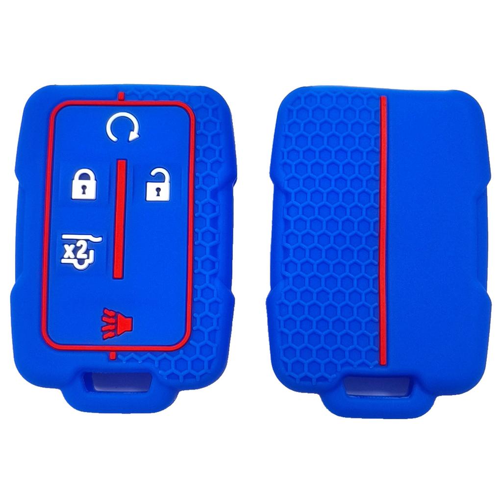 Silicone Car Key Case Shell Soft Remote Cover Protector for Chevrolet Suburban Tahoe Colorado Silverado GMC Canyon Sierra Yukon