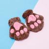 Winter Fingerless Gloves Fluffy Bear for Cat Paw Claw Half Finger Mitten Hand Wa