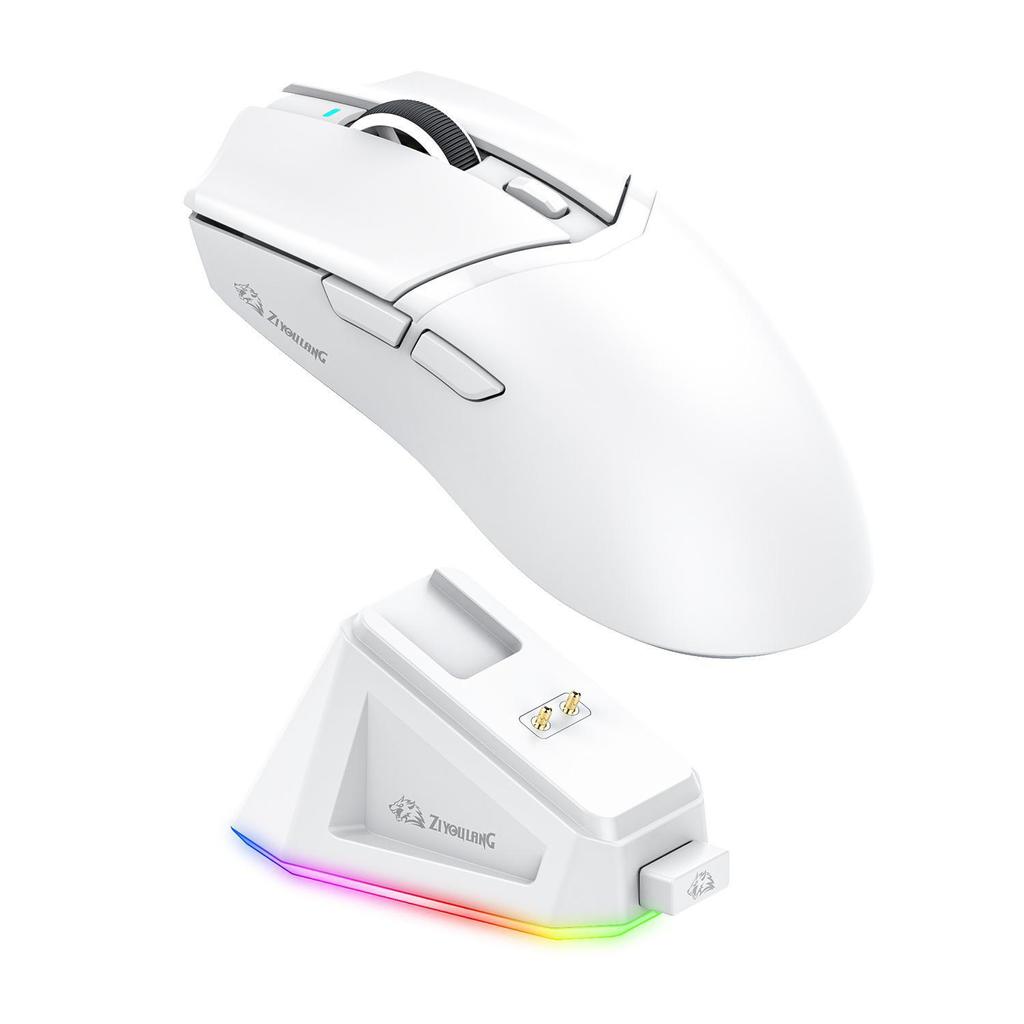 Free Wolf X2 Wireless Bluetooth RGB Gaming Mouse with PAW3311 Sensor and Charging Base