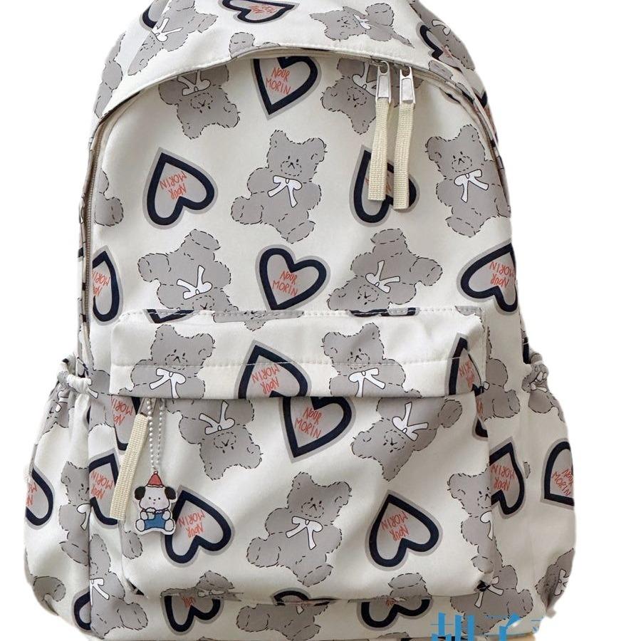 Schoolbagins Japanese Cute Bear Schoolbag Girl Junior High School Student Korean Version Backpack High School Student Large Capacity Backpack