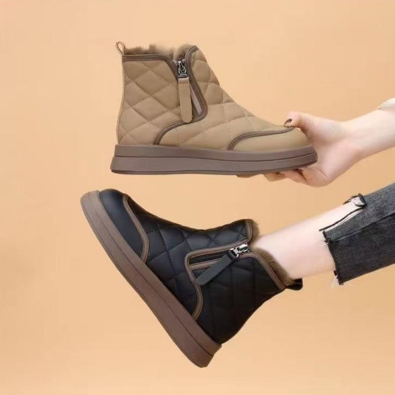 Autumn and winter new warm snow boots women's new four-season velvet four-season short boots non-slip high-top cotton shoes