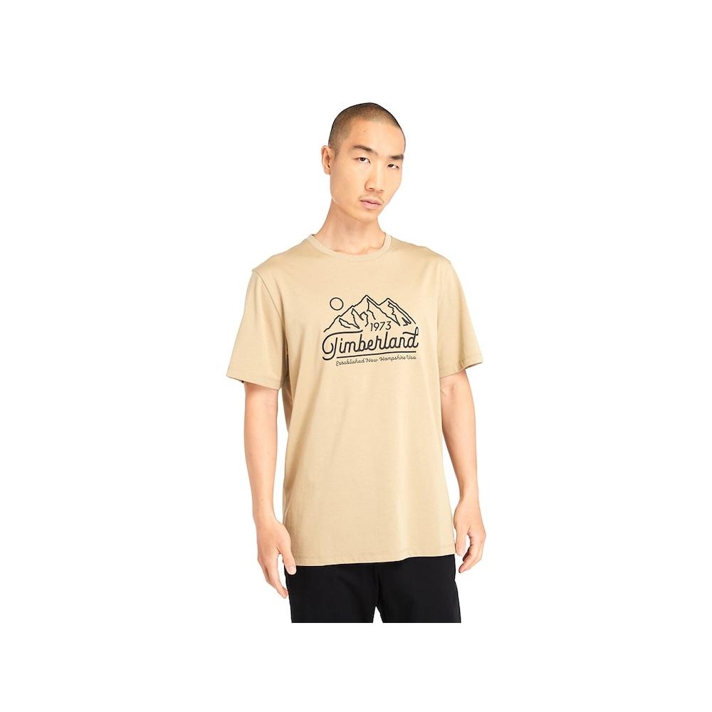 Pánské tričko Timberland Mountain Logo Graphic s krátkým rukávem, citronová pepřová barva Tb0a2qmtdh41