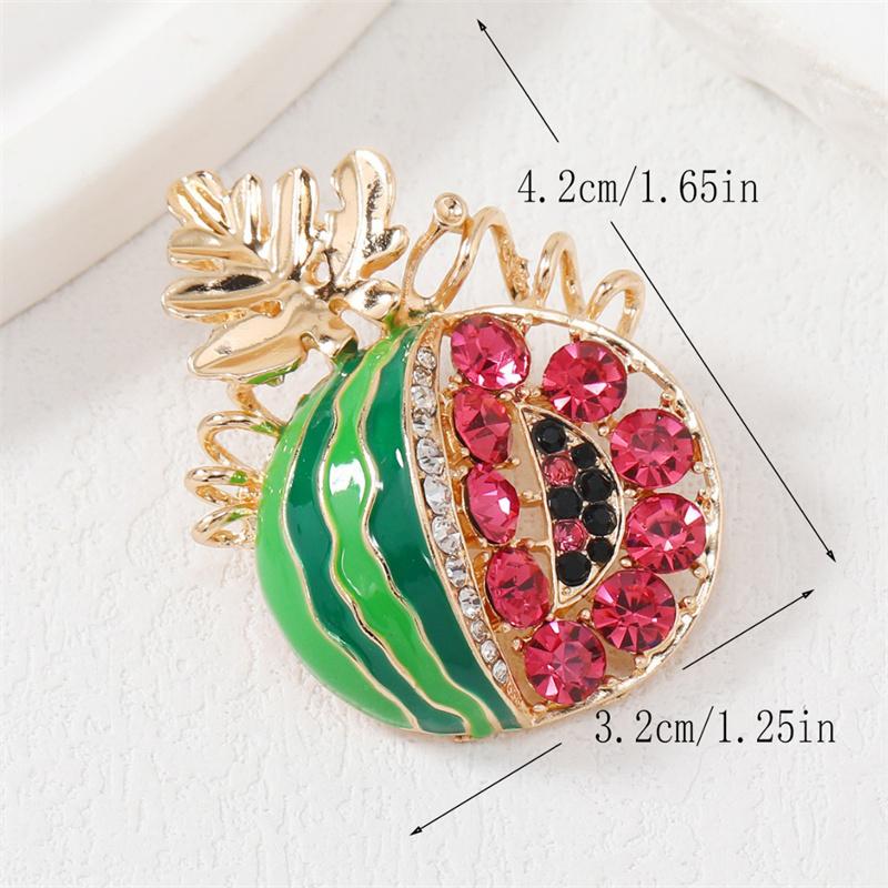 

Женские броши с фруктами и жемчугом, креативные аксессуары, броши-булавки из цинкового сплава в виде арбуза