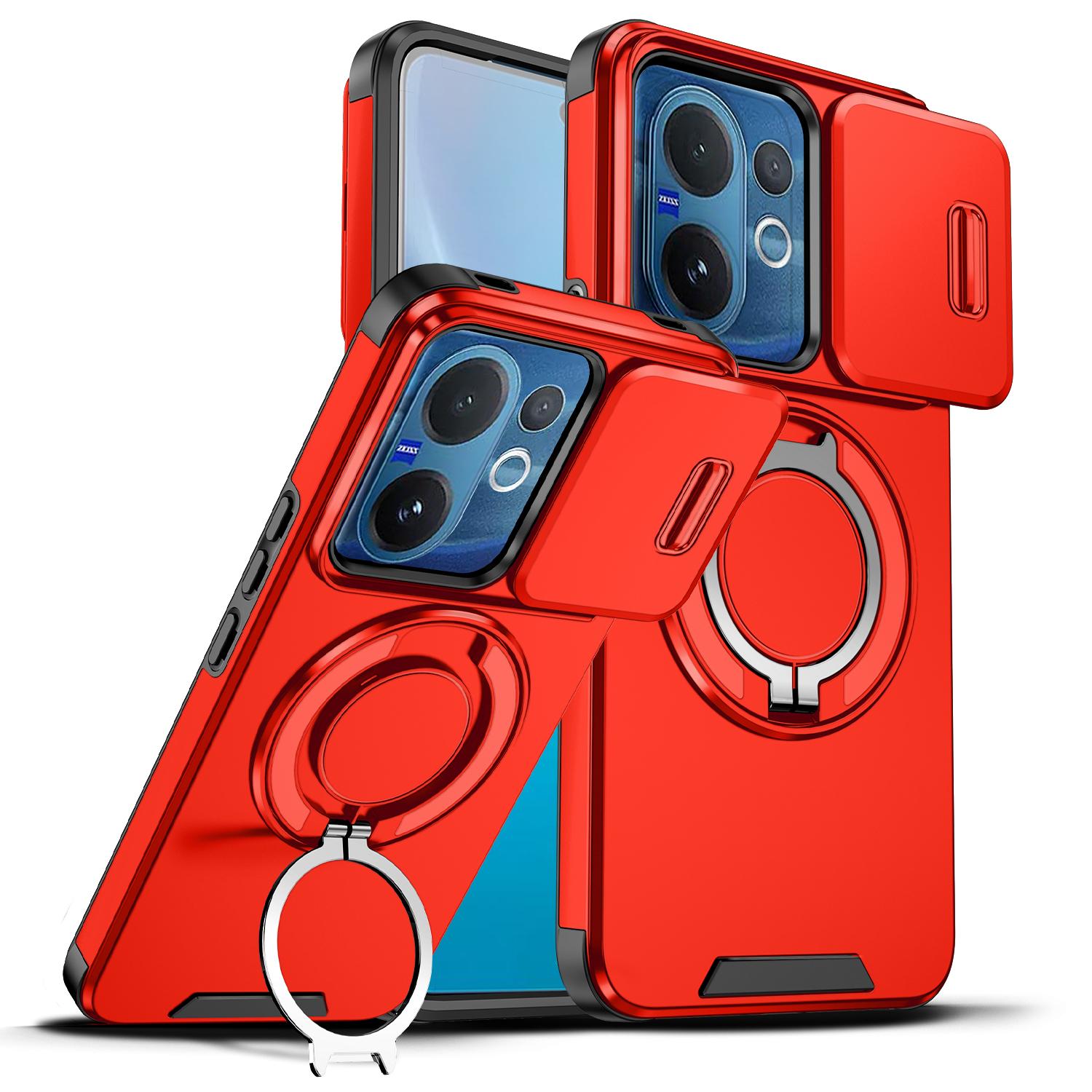 

For Vivo V60 Case Vivo V60e Cover Vivo V60 Magnetic Ring Armor Slide Camera Lens Case Magsafe Wireless Charge Cover vivo V60e