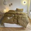 Ins Solid Color Washed Cotton Quilt Cover Single and Double Four Seasons Pure Cotton Quilt Cover