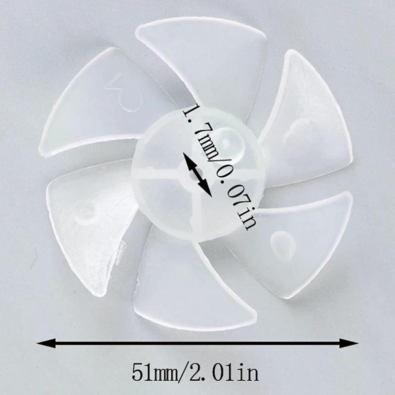 1 pz. Mini ventola in plastica di piccola potenza con 6 lame per motore asciugacapelli