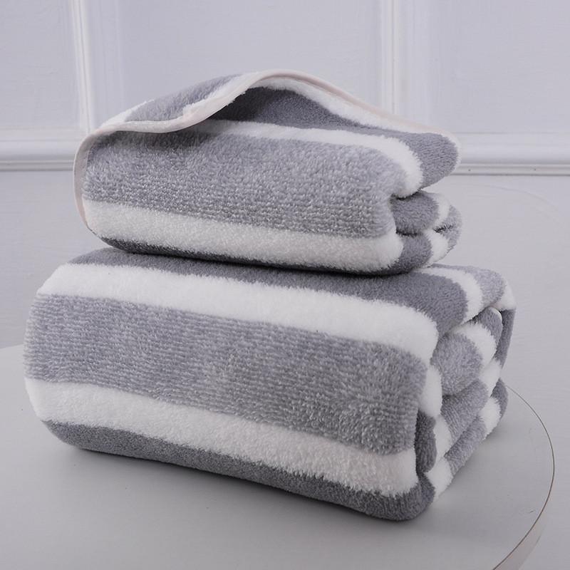 Bath Towel Wrap Coral Fleece Thick Large Absorbent Home Use For Face And Body
