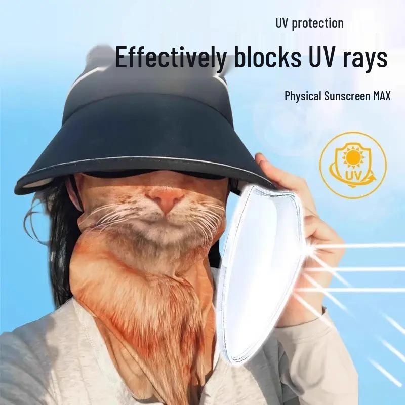 Newcomer Exclusive: Free Shipping! Summer Cycling Sunscreen Mask - Orange Cat Face Towel
