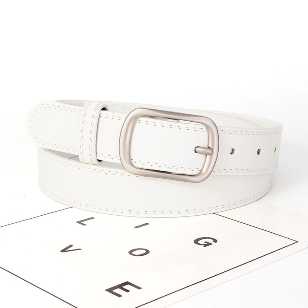 Trouser Decoration Leather Belt Korean Style Pin Buckle Belt Retro Women's Belt Fashion Accessory