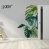 Wall Decal Sticker 2Pcs Self-adhesive Leaves PVC Tropical Plant Background Home Decor