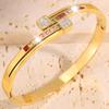 Square Colored Women's Light Luxury and High-end Wagfu Double-headed Design Jewelry Bracelet