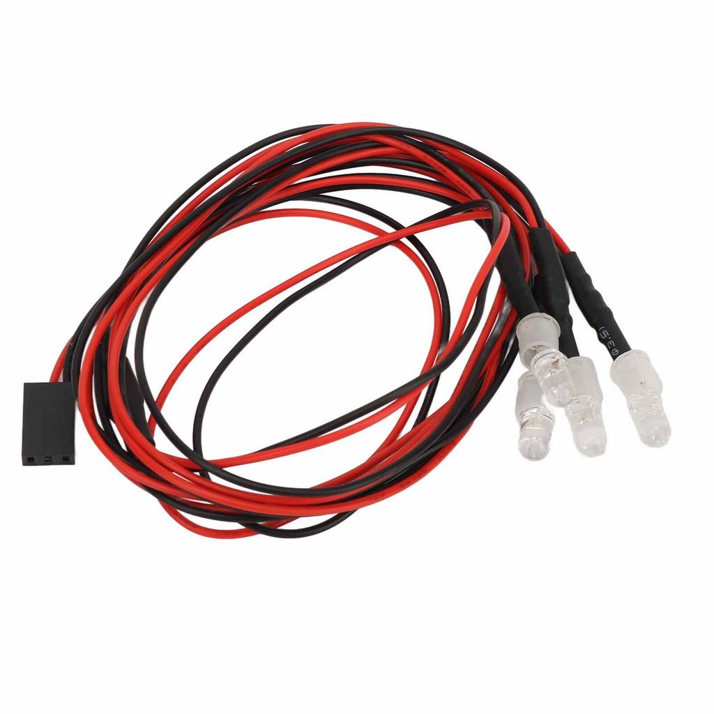 5PCS 4LED RC Lighting Kit Red White 5mm Universal RC Lighting System Kit for Traxxas for Hsp for Redcat for Tamiya