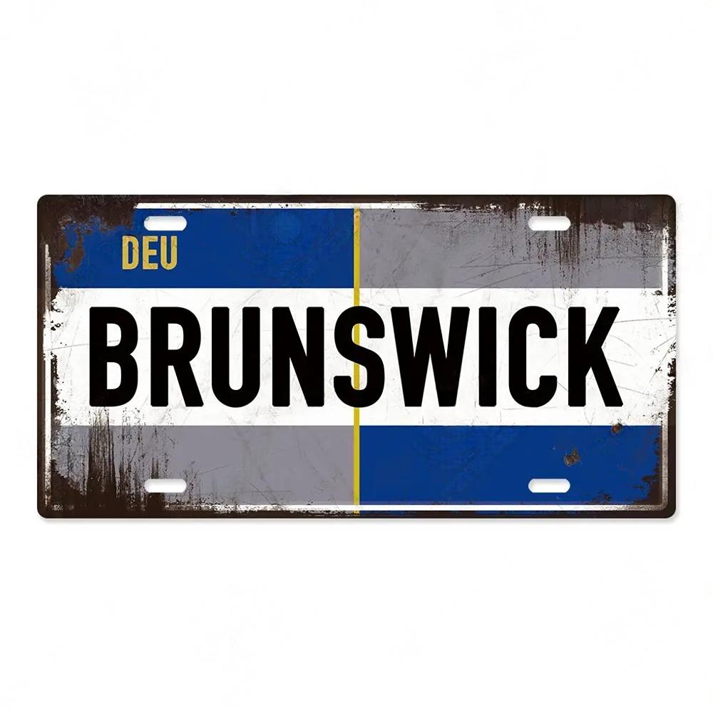 FJ Decors Germany City Metal Tin Signs Licenses Plate Plaque Metal Vintage Bar Pub Club Home Wall Decor