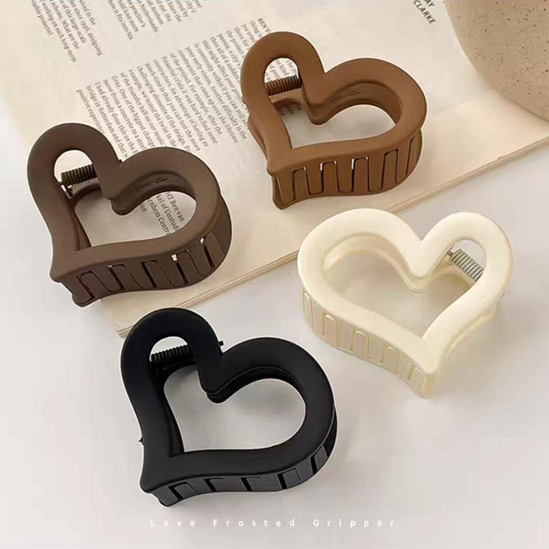 Women's Matte Milk Coffee Hair Claw Clip - Large, Cute Shark Clip Headdress