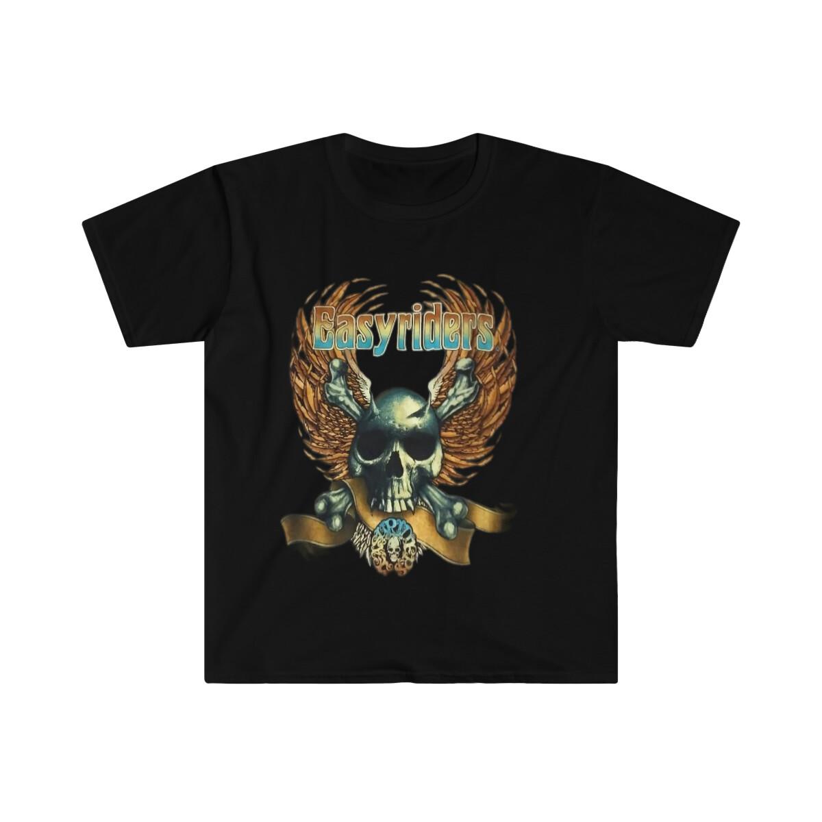 Unisex Soft Cotton T-Shirt Mens Womens Tees Top. Easy Rider Skull S
