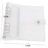 1Pc Transparent Notebook Binder Student Planner Binder Office Supplies 6 Ring A7/A6/A5