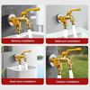 Garden Hose Brass Tap Faucet Adapter One Into Two Out 4 Points Irrigation Joint Outdoor Courtyard Double Water Flower Faucet