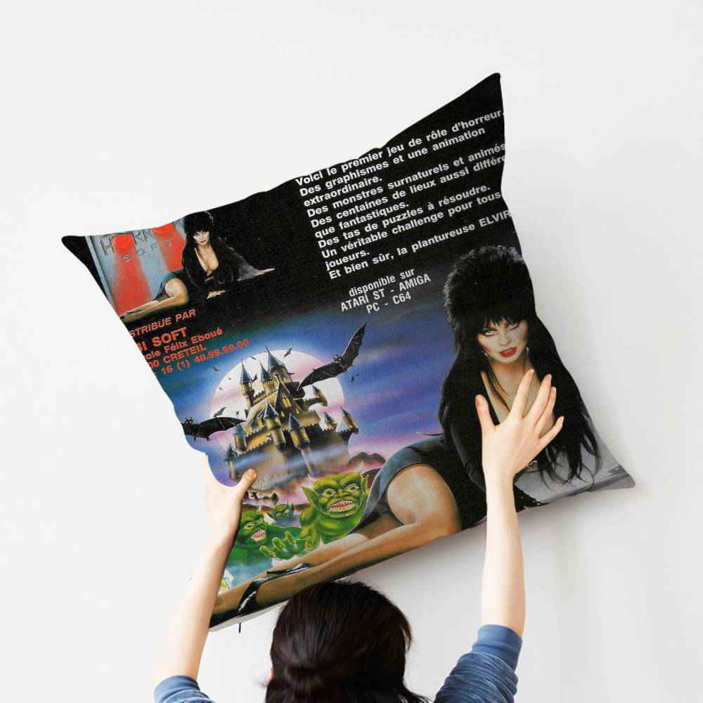 EElvira MMistress DDark Pillow Cushion Cover Pillowcase Living Room Sofa Home Decor Customized
